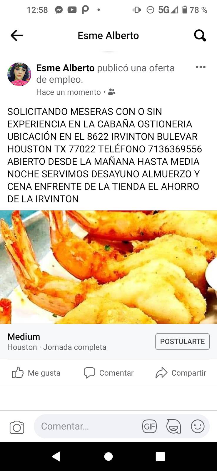 Ostioneria La Cabaña restaurant in Houston - photo 2
