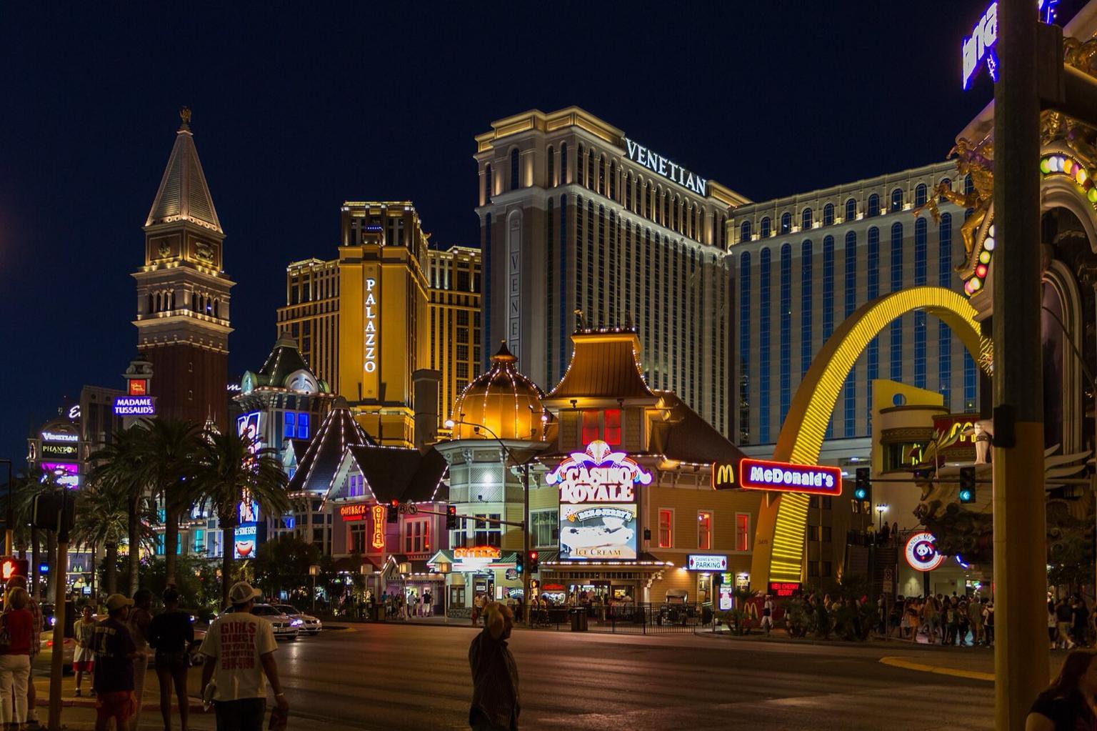 The Las Vegas Strip in the evening