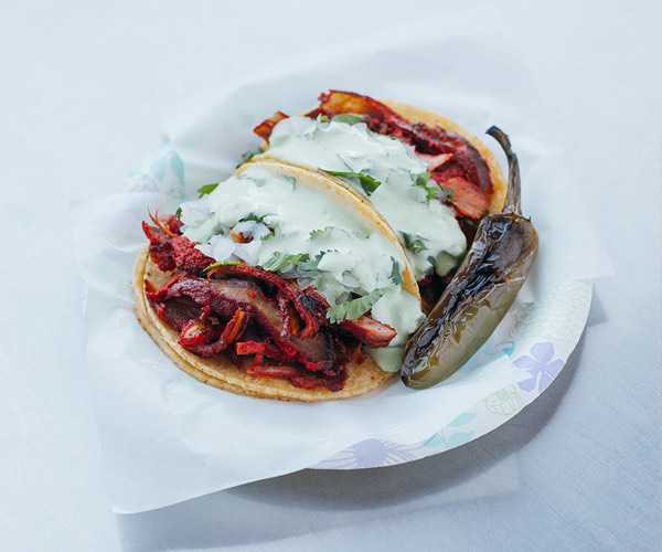 Adobada taco at Tacos El Gordo in Las Vegas